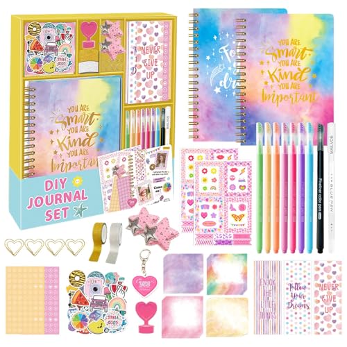 Mädchen Journal Kit | Cartoon Lustiges Tagebuch-Set, tragbares Kunstjournaling-Zubehör für Reiseerlebnisse und akademische Erfolge von Generisch