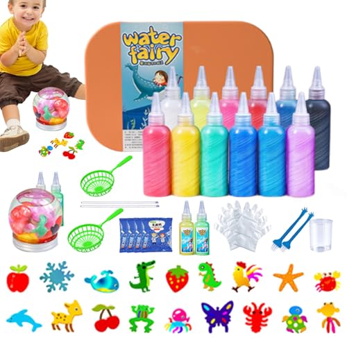 Magic Waters Kit | -Wassergel-Set | Meerestier-Formen | Lustiges Feen-Spielzeug | Magisches Gel-Spielzeug für Kleinkinder | Wasserspielzeug-Kreationsset | Interaktives -Wassergel-Set | perfekt für von Generisch