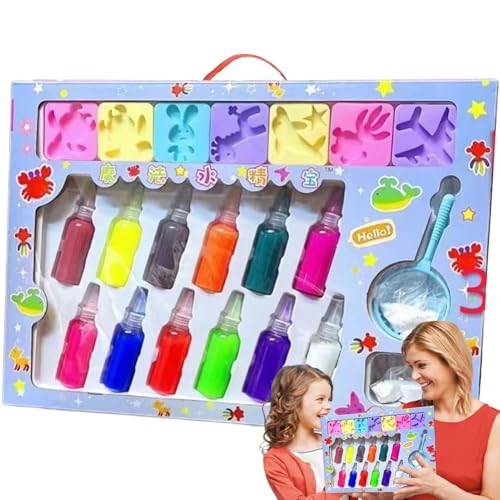 Magische Wasserelfen Set, Wassergel Spielzeug Handgefertigt 12 Farben Wasserfee-Gel-Set, 3D Aqua Fairy Creature Kinder MagicWater Elf Toy Kit, Wasserelfe MagicWater Elf Für Mädchen Und Junge n von Generisch