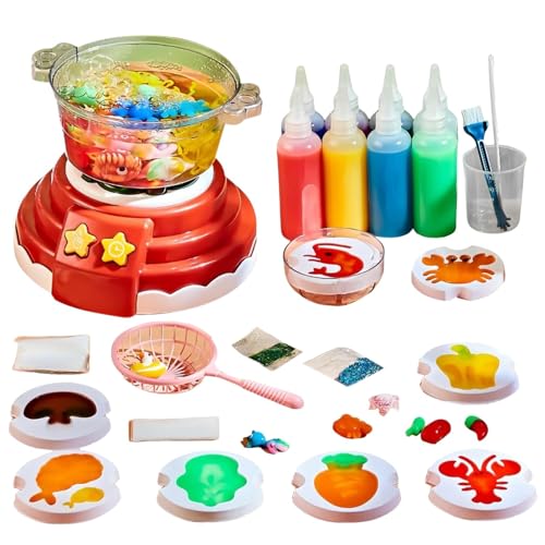 Magische Wasserfee, magische Wasserfee, Magic Jelly-Kinderset (mit Hot Pot-Set), lich-TER, dynamische Soundeffekte, geeignet für jun-gen und Mädchen ab 3 Jahren von Generisch