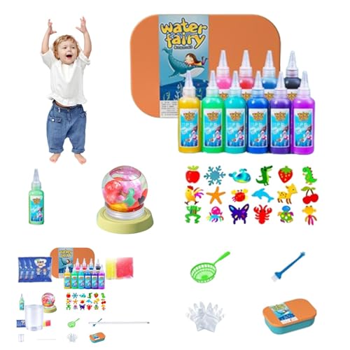 Magisches Wasserspielzeug-Set – Aqua-Feen-Wassergel-Set – 3D-buntes handgefertigtes Aqua-Feen-Spielzeug für Kinder, kreative Gefälligkeiten und pädagogisches Spielzeug für wissenschaftliches Lernen ab von Generisch