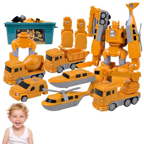 Magnetic Construction Vehicles Spielzeug, Transformierendes Ingenieurauto -Spielzeug, Kreatives Roboterspielzeug Mit Montiertem Teil, Leicht Zu Montieren, 9,8 Zoll/4,5 Cm, Für Die Entwicklung Von Fähi von Generisch