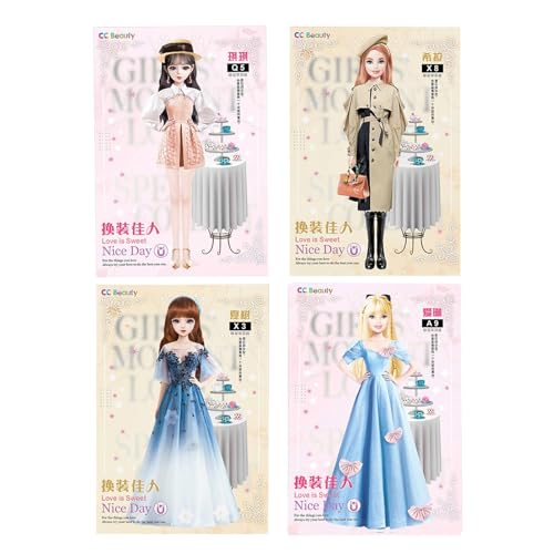 Magnetische Anziehpuppen, Magnetisches Anziehspiel, Princess Magnetische Anziehpuppe, Magnetische Prinzessinnen-Ankleidepuppe Aus Papier, Magnetische Anziehpuppe Mit Outfits, Geschenk Für Mädchen von Generisch