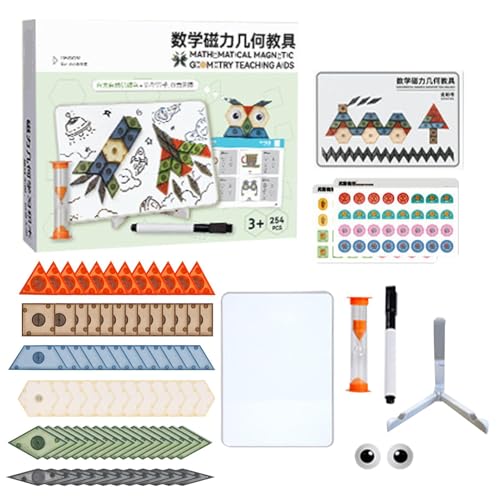 Magnetische Geometrieblöcke, Magnettafel-Puzzle | Grafisches Spielzeug | Mathematische Lehrmittel, lustiges magnetisches Brettspiel für Kinder, von Generisch