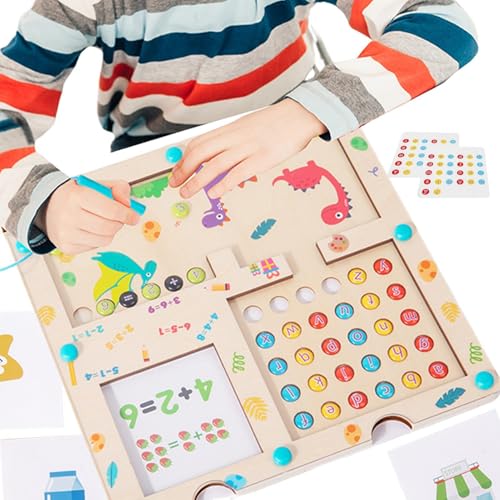 Magnetische Mathematiktafel, magnetische Lerntafel | Buntes Zählbrettspiel | Pädagogisches Mathe-Brettspiel, Mathe-Spiele für Kinder, Zahlenlern-Lernspielzeug für Schüler von Generisch