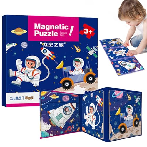 Magnetische Puzzles, Reisepuzzles für Kinder - Puzzle-Buch | Magnetische Reisepuzzles, Roadtrip-Aktivitäten, Spielzeug für Roadtrips für 2–6-Jährige von Generisch