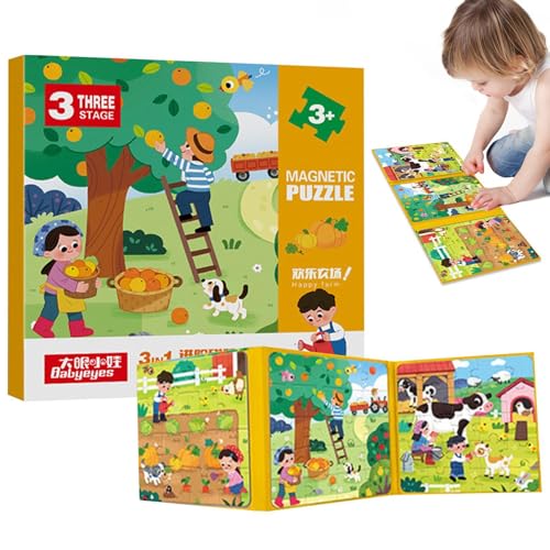 Magnetische Puzzles für Kinder,Magnetische Puzzles - Puzzle-Buch | Magnetische Roadtrip-Aktivitäten, Spielzeug, magnetische Puzzles für und Mädchen für Roadtrips für 2–6-Jährige von Generisch