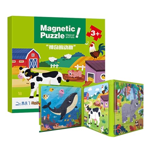 Magnetische Puzzles für Kinder,Magnetische Puzzles für Kinder - Puzzle-Buch | Magnetische Roadtrip-Aktivitäten, Spielzeug, magnetische Puzzles für und Mädchen für Roadtrips für 2–6-Jährige von Generisch