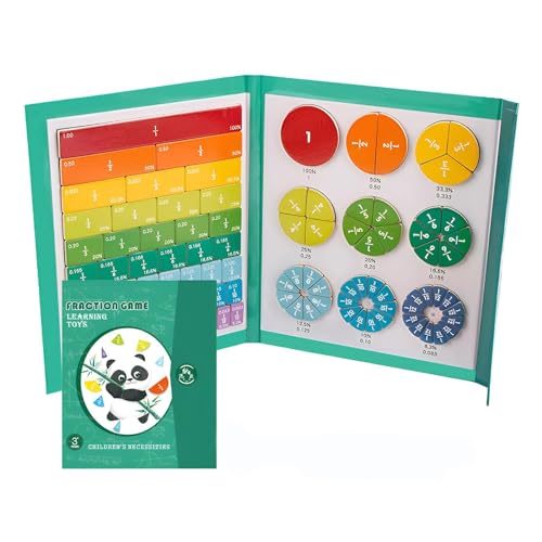 Magnetisches Bruchteil Puzzle - Magnetisches Buch Bruchteil Puzzle Für Kinder | Magnetische Bruchrechnen Material Für Lehrer | Mathe Manipulationen Für Grundschulkinder von Generisch