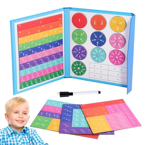 Magnetisches Buch-Bruchteil-Puzzle, Magnetisches Buch-Bruchteil-Puzzle, Mathe-Magnete-Aktivitätsbuch - Lernaktivitäten für Kinder, Lehrmittel für die Grundschule, Homeschooling von Generisch