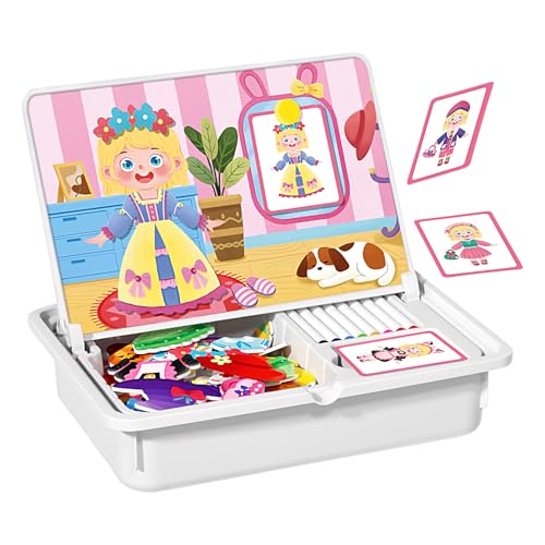 Magnetisches Holz-Anziehpuppen-Spielzeug – Lernpuzzle | 31,7 x 23 cm Holzplatte, Kreatives Lernpuzzle, Spiel zur Gehirnentwicklung | Interaktives Puzzle für Kinder auf Roadtrips und im Urla Magnetisches Holz-Anziehpuppen-Spielzeug – Lernpuzzle | 31,7 x 23 cm Holzplatte, Kreatives Lernpuzzle, Spiel zur Gehirnentwicklung | Interaktives Puzzle für Kinder auf Roadtrips und im Urla von Generisch
