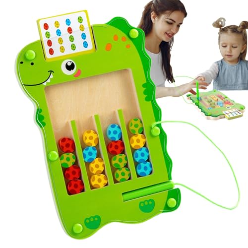 Magnetisches Labyrinthspiel - Dinosaurier Holz Magnetlabyrinth Spiel - Pädagogisches Sensorik Spielzeug Für Kinder Magnetisches Labyrinthspiel - Dinosaurier Holz Magnetlabyrinth Spiel - Pädagogisches Sensorik Spielzeug Für Kinder von Generisch