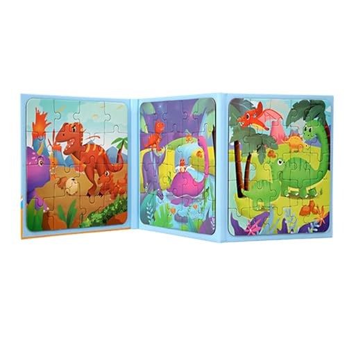 Magnetisches Puzzle für Kinder, magnetisches Puzzlebuch - STEM-Puzzlespiele,Interaktive Puzzles für Kinder ab 3 Jahren, Magnet-Puzzlebuch für Kleinkinder, Reise-Puzzlespielzeug für Kinder von Generisch