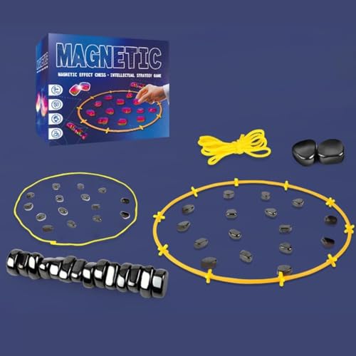 Magnetisches Schachspiel, Magnet Schach Magnetsteine Spiel Tisch Magnet Schach Tischspiele Spiel Magnetschach Reisen Schach Magnetspiele Magnetic Chess Game Magnetsteine Schach Party-Schachspiel von Generisch