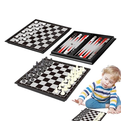 Magnetisches Schachspielset,Magnetschachspiel | Schachbrett-Strategiespiele | Faltbares Magnet-Schach-Lernspielzeug, interaktives Spielzeug-Magnetspiel, Puzzle-Brett-Schachspiel für den Familienspiela von Generisch