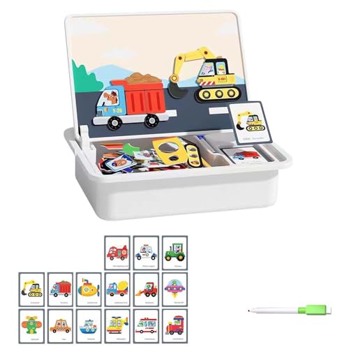 Magnetpuzzle für Kinder, 2025 Neu 3 In 1 Magnetisches Lernspiel, Montessori Spielzeug ab 3 Jahre Pinsel Karte Tafel Pädagogisches Reisespielzeug Fördert Motorik Fantasie Reisespiel für Unterwegs (E) Magnetpuzzle für Kinder, 2025 Neu 3 In 1 Magnetisches Lernspiel, Montessori Spielzeug ab 3 Jahre Pinsel Karte Tafel Pädagogisches Reisespielzeug Fördert Motorik Fantasie Reisespiel für Unterwegs (E) von Generisch