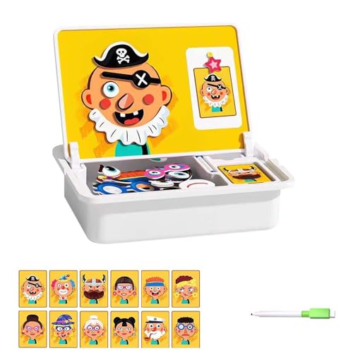 Magnetpuzzle für Kinder, 2025 Neu 3 In 1 Magnetisches Lernspiel, Montessori Spielzeug ab 3 Jahre Pinsel Karte Tafel Pädagogisches Reisespielzeug Fördert Motorik Fantasie Reisespiel für Unterwegs (A) Magnetpuzzle für Kinder, 2025 Neu 3 In 1 Magnetisches Lernspiel, Montessori Spielzeug ab 3 Jahre Pinsel Karte Tafel Pädagogisches Reisespielzeug Fördert Motorik Fantasie Reisespiel für Unterwegs (A) von Generisch