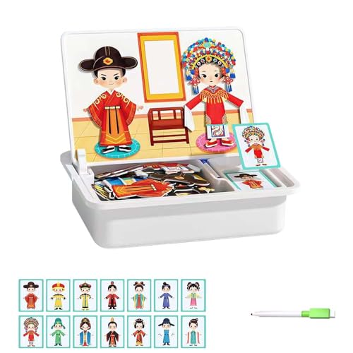 Magnetpuzzle für Kinder, 2025 Neu 3 In 1 Magnetisches Lernspiel, Montessori Spielzeug ab 3 Jahre Pinsel Karte Tafel Pädagogisches Reisespielzeug Fördert Motorik Fantasie Reisespiel für Unterwegs (C) Magnetpuzzle für Kinder, 2025 Neu 3 In 1 Magnetisches Lernspiel, Montessori Spielzeug ab 3 Jahre Pinsel Karte Tafel Pädagogisches Reisespielzeug Fördert Motorik Fantasie Reisespiel für Unterwegs (C) von Generisch