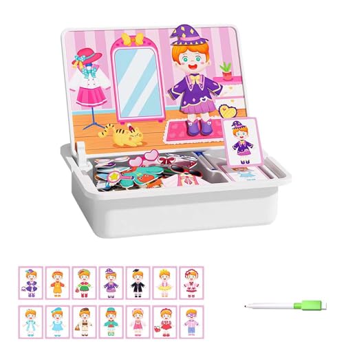 Magnetpuzzle für Kinder, 2025 Neu 3 In 1 Magnetisches Lernspiel, Montessori Spielzeug ab 3 Jahre Pinsel Karte Tafel Pädagogisches Reisespielzeug Fördert Motorik Fantasie Reisespiel für Unterwegs (B) Magnetpuzzle für Kinder, 2025 Neu 3 In 1 Magnetisches Lernspiel, Montessori Spielzeug ab 3 Jahre Pinsel Karte Tafel Pädagogisches Reisespielzeug Fördert Motorik Fantasie Reisespiel für Unterwegs (B) von Generisch