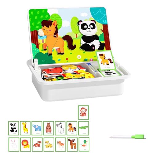 Magnetpuzzle für Kinder, 2025 Neu 3 In 1 Magnetisches Lernspiel, Montessori Spielzeug ab 3 Jahre Pinsel Karte Tafel Pädagogisches Reisespielzeug Fördert Motorik Fantasie Reisespiel für Unterwegs (D) Magnetpuzzle für Kinder, 2025 Neu 3 In 1 Magnetisches Lernspiel, Montessori Spielzeug ab 3 Jahre Pinsel Karte Tafel Pädagogisches Reisespielzeug Fördert Motorik Fantasie Reisespiel für Unterwegs (D) von Generisch
