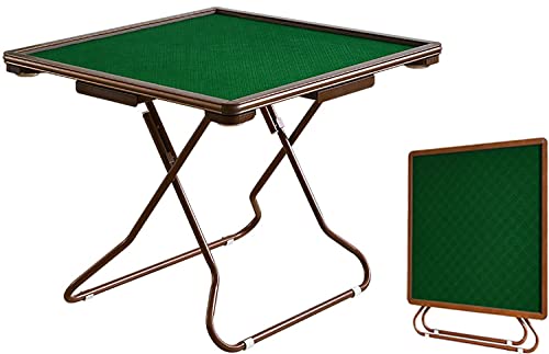 Mahjong Faltbarer Tisch, 34,64 x 34,64 cm, für 4 Personen, ideal für Mahjong, Poker, Blackjack, verschleißfester Desktop, Klappkartentisch von Generisch