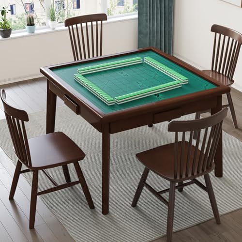 Mahjong Tisch Holz Multifunktionskartentisch mit 4 Schubladen für Domino, Poker, Puzzles - 87,6 cm quadratischer Spieltisch Mahjong Tisch Holz Multifunktionskartentisch mit 4 Schubladen für Domino, Poker, Puzzles - 87,6 cm quadratischer Spieltisch von Generisch