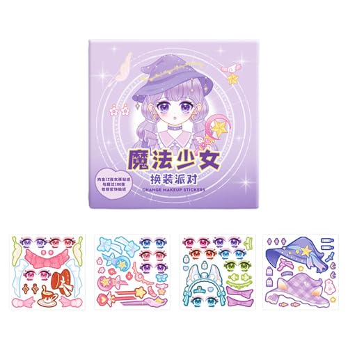 Make-up-Show-Stickerbuch, schöne Prinzessinnen-Stickerspielzeuge | Handgefertigtes Prinzessin-Make-up-Spielzeug - Ergänzende Notizbücher und Tagebücher für Kinder für Zuhause und den Kindergarten von Generisch