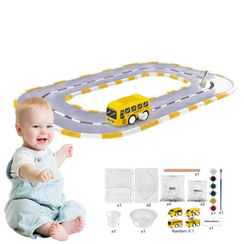 Malbahn-Spielzeug, Malbahn-Spielzeug für Kinder,Malset Track Play Set | Leicht zusammenzubauendes Gleis- und Lernschienen-Set für Kinder, Mädchen, Weihnachten, Geburtstag von Generisch