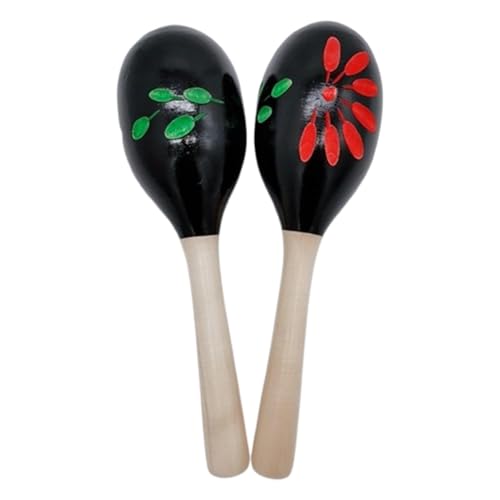 Maracas für Kinder, Holz, lateinische Percussion-Maracas, 2 x – Noisemaker Maracas Gastgeschenke, Musikinstrumente für , Mädchen, Kinder, Erwachsene von Generisch