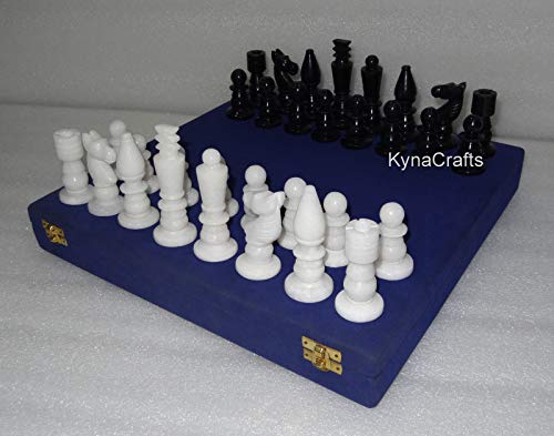 Marble Chess Coin I White Marble Game Coin I Marble Game Board Coin I Black Marble Chess Pieces I Marble Chess Board Coin King Size 4 Inches von Generisch