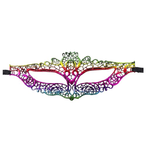 Mardi Gras Decor Party Spitze venezianische exquisite Karnevalsmaske für Maskerade Ball Zubehör Outfit Masken Kopfbedeckung 2025 Karneval Gesichtsmasken für Erwachsene Stirnbänder Maskerade Outfits von Generisch