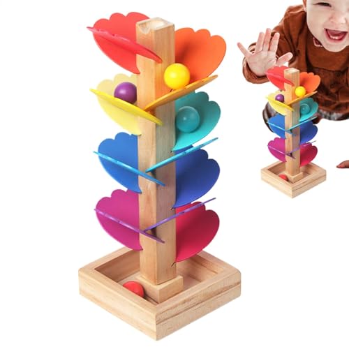 Marmor Sound Tree Run Toy, Marmor Ball Run Lernspiel - Marmor Music Tree Educational Toy,Vorschule 15 Farben Farbkognitionsspiel für, Mädchen, Kleinkind, Kinder von Generisch