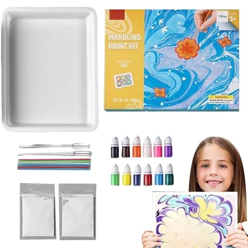 Marmormalerei-Set, Wassermarmorier-Malset - Janalbedarf Marmormalerei für - Ideen für kreative Geschenke und Kunsthandwerk für Mädchen und Jungen im Alter zwischen Marmormalerei-Set, Wassermarmorier-Malset - Janalbedarf Marmormalerei für - Ideen für kreative Geschenke und Kunsthandwerk für Mädchen und Jungen im Alter zwischen von Generisch