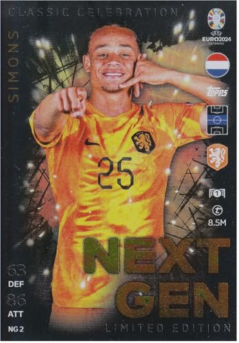 Match Attax Euro 2024 Classic Celebration Simons Next Gen Limited Edition Fußball Sammelkarte von Generisch