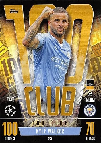 Match Attax Extra 2023 2024 Kyle Walker 100 Club Sammelkarte von Generisch