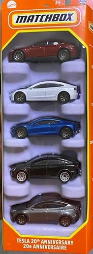 Matchbox - 5er Pack - Tesla 20th Anniversary 20e Anniversaire von Generisch