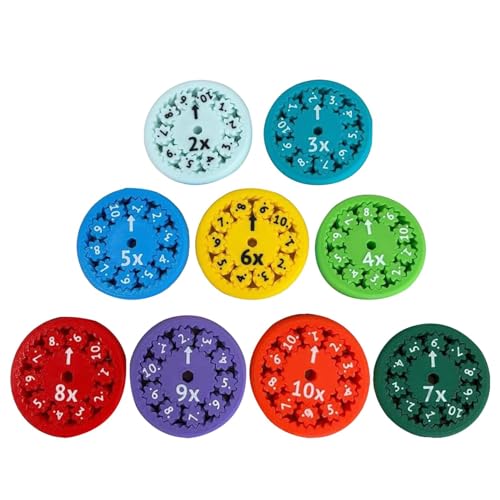 Math Fact sensorischer Spinner 9 Stück Kinder Zählen Spielzeug Mathe Spinner Mathe Spielzeug Fidget Lernspiel Stressabbau Mathe-Spiele Mathe-Spiele von Generisch