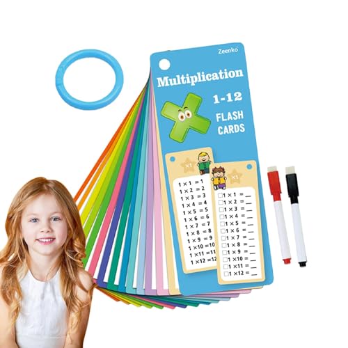 Mathe-Spielkarten,Mathe-Lernkarten - Mathe-Spiele für Kinder mit Ring - Reisespiele, Zahlenkarten, Mathe-Spielzeug für das Klassenzimmer zu Hause von Generisch