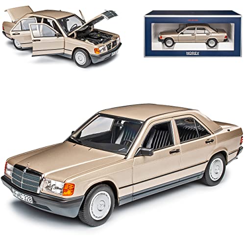 Mercedes-B C-Klasse 190E W201 Smoke Silber Grau 1982-1993 1/18 Norev Modell Auto von Generisch