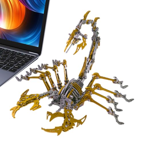 Metallpuzzle für Erwachsene, 3D-Metallpuzzle Skorpion | Realistischer -Modellbausatz mit beweglichen Gelenken,Abnehmbare 3D-Puzzle, Schreibtisch-Ornamente, Heimdekoration, Kunsthandwerk, Geschenke von Generisch