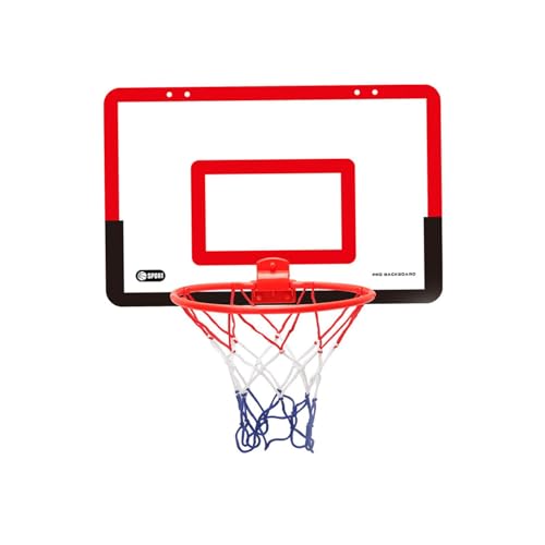 Min-i-Basketballständer Für Die Innentür - Schlagfreier Basketballständer Zur Wandmontage Mit Basketball Und Pumpe, PVC-Basketballbrett, Geeignet Für Spiele Im Innenbereich - Rot von Generisch