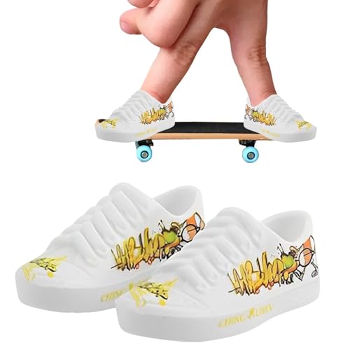 Mini-Finger-Schuhe,Mini-Finger-Skateboard-Schuhe,Miniatur-Skateboard-Schuhe, Fingerspielzeug - Tiny Toys Puppenschuhe, Fingerboard-Schuhe, Mini-Sneaker, Finger-Scooter-Schuhe, Miniaturspielzeug von Generisch