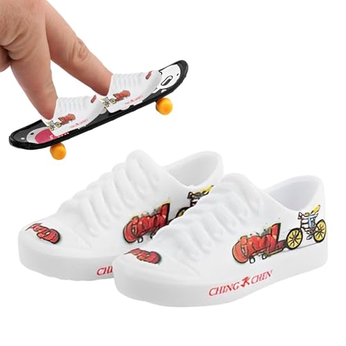 Mini -Fingerbrettschuhe - Puppenschläger, Winzige Spielzeugschuhe | Finger -Scooter -Schuhausrüstung, Mini -Schreibtisch -Skater -Schuhe, Kleine Gummi -Stylewear, Sneaker Accessoires Für Fingerb Mini -Fingerbrettschuhe - Puppenschläger, Winzige Spielzeugschuhe | Finger -Scooter -Schuhausrüstung, Mini -Schreibtisch -Skater -Schuhe, Kleine Gummi -Stylewear, Sneaker Accessoires Für Fingerb von Generisch