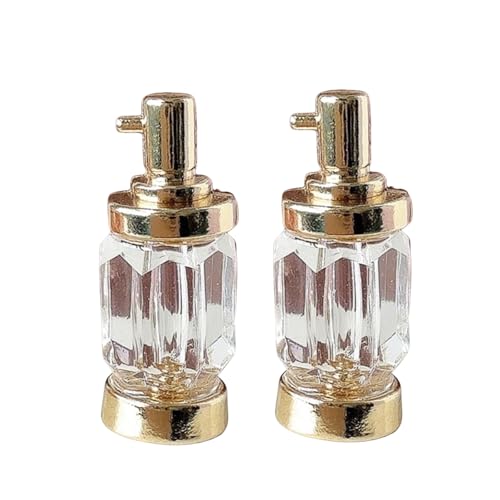 Mini-Puppenhaus-Parfümflaschen-Modell, Ornament für Puppenzubehör, Spielzeug, 2 Stück Mini-Puppenhaus-Parfümflaschen-Modell, Ornament für Puppenzubehör, Spielzeug, 2 Stück von Generisch