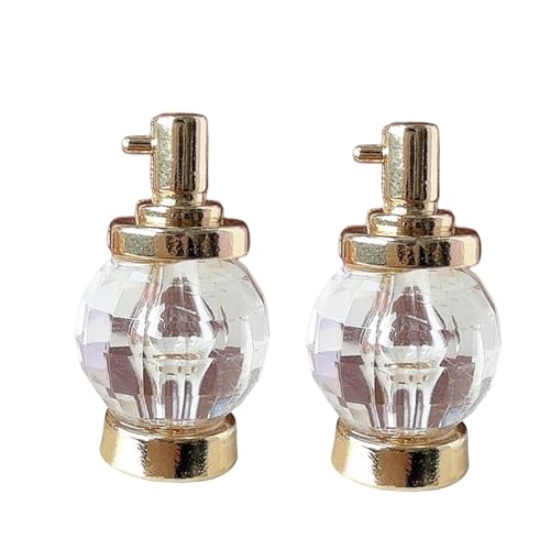 Mini-Puppenhaus-Parfümflaschen-Modell, Ornament für Puppenzubehör, Spielzeug, 2 Stück Mini-Puppenhaus-Parfümflaschen-Modell, Ornament für Puppenzubehör, Spielzeug, 2 Stück von Generisch