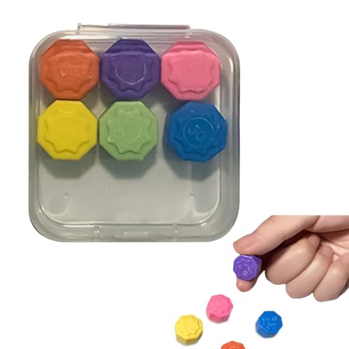 Mini Stones Game,Stone Pebbles Set Spiel(6 multi-colored stones)Tragbar und Langlebig für Alle Altersgruppen Hand-Auge Koordinationstrainingsspielzeug, Perfekt Für Familienreisen Familienaktiv (1Box) von Generisch