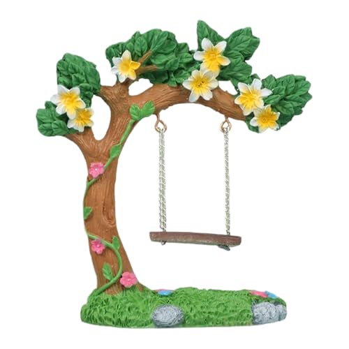 Miniatur-Feengarten-Schaukel, Feengarten-Blumenbaum, stabiles Harzmaterial, Skulpturen, Puppenhaus-Dekoration für Auffahrt, Rasen, Weg, Hof, Schlafzimmer, Bauernhof Miniatur-Feengarten-Schaukel, Feengarten-Blumenbaum, stabiles Harzmaterial, Skulpturen, Puppenhaus-Dekoration für Auffahrt, Rasen, Weg, Hof, Schlafzimmer, Bauernhof von Generisch