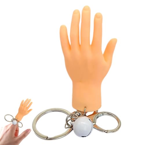 Miniatur-Handspielzeug, Mini-Schlüsselanhänger mit winzigen Fingerhänden - Realistische flexible Fingerpuppen | Lustiges, langlebiges Handspielzeug für Puppentheater, Katzeninteraktion, Ostertagsparty von Generisch