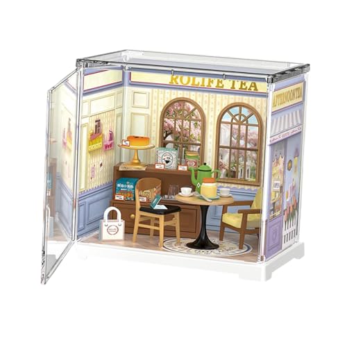 Miniatur-Haus-Bausatz, Mini-Haus-Bausatz | Kleines Kinderhaus - Miniaturhaus-Bausatz mit Möbeln und Zubehör, Mini-Hausbauset, Zimmer-Hobby-Bastelarbeiten für Erwachsene von Generisch