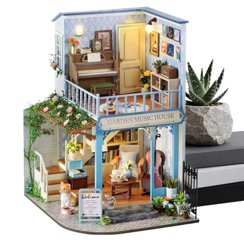 Miniatur Haus Bausatz,Mini Holz Puppenhaus Bausatz | Eltern-Kind Bindung Aktivität Holz Bastelset Für Jugendliche Kinder Erwachsene Familie Miniatur Haus Bausatz,Mini Holz Puppenhaus Bausatz | Eltern-Kind Bindung Aktivität Holz Bastelset Für Jugendliche Kinder Erwachsene Familie von Generisch